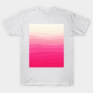 Abstract print, Pink ombre, Pink, Abstract art, Pattern, Modern art, Wall decor T-Shirt
